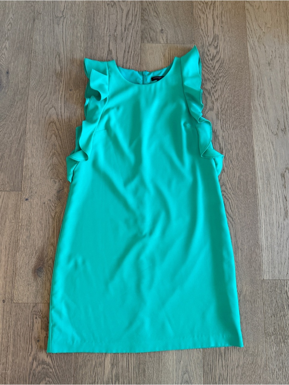 Banana Republic Teal Ruffle-Trim Mini Dress